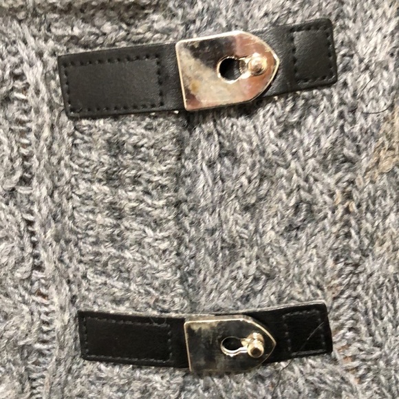 Pili Carrera Cardigan Sweater Size 12 Gray Fisherman’s Cable Knit Wool Alpaca - Picture 3 of 9